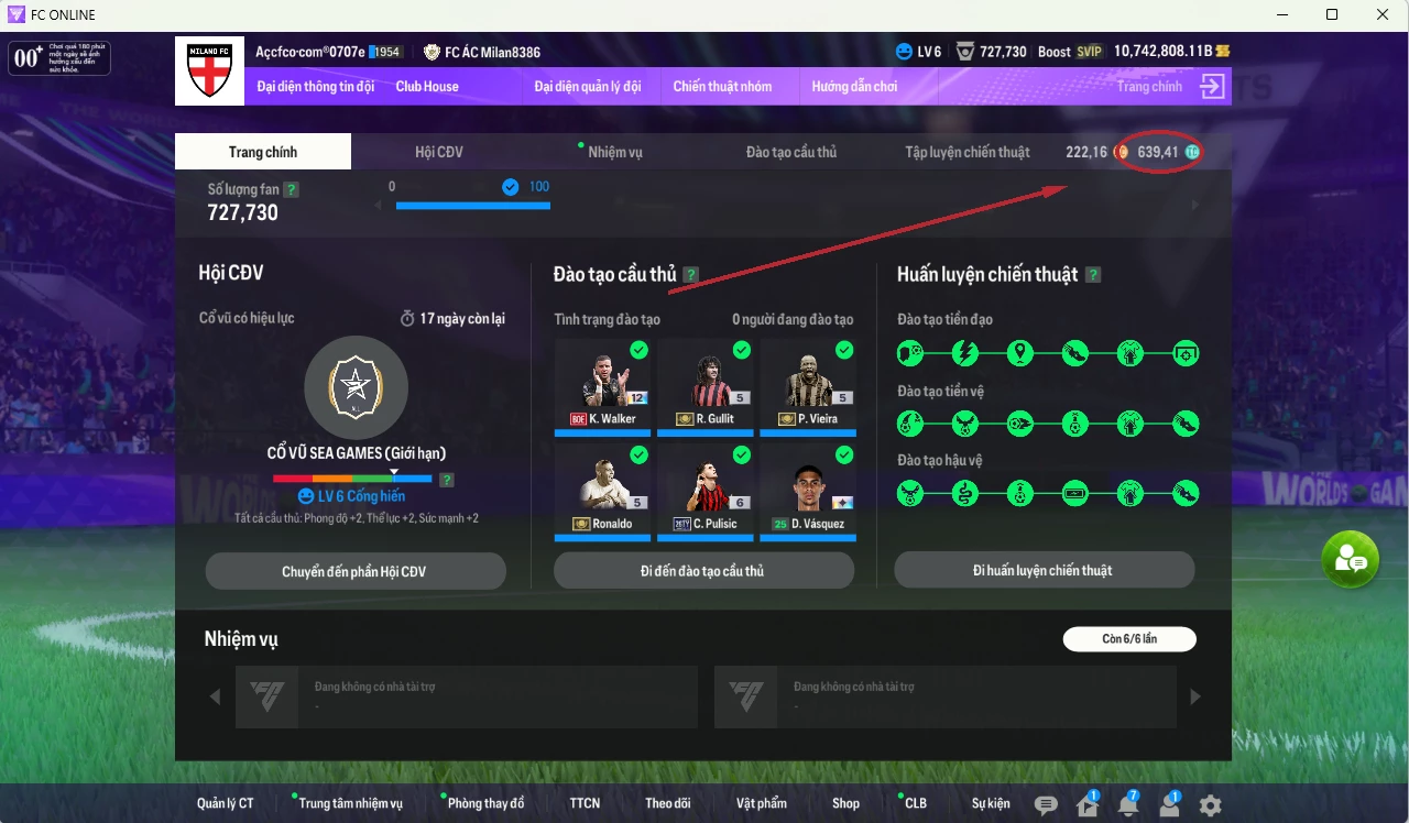 Ảnh [ACC Hiếm] AC Milan ITM+5 189.330.540b dư 10tr7b có Ronaldo ITM, Gullit ITM, Maldini ITM, Vieira ITM, Nesta ITM, Pirlo ITM, Rivaldo ITM vs nhiều giảm lương fix BP. Full miniface, còn rất nhiều CP GIẢM THUẾ. HLV Siêu Xịn, đã full đào tạo chiến thuật vs chỉ số cầu thủ, dư 630k TC