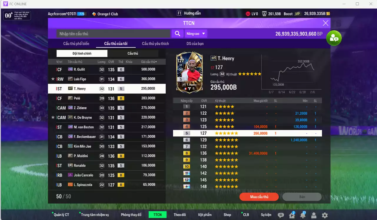 Ảnh Quốc Dân 3.259.950b có Gullit CH+6, Figo No.7+6, Henry WS, Pelé DC, Zidane CH, K. De Bruyne WS, Basten CH... Full miniface. HLV Xịn