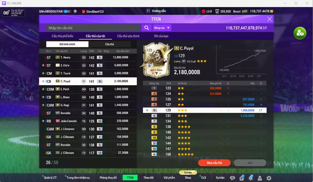 Ảnh Barcelona 32.831.680b có Henry ITM, Eto ITM, Touré ITM, Puyol ITM, Petit ITM, Blanc ITM, Hagi ITM, Litmane ITM, Ronaldo FAC+6... Full miniface, còn nhiều CP GIẢM THUẾ. HLV Xịn, đã full đào tạo chiến thuật vs chỉ số cầu thủ