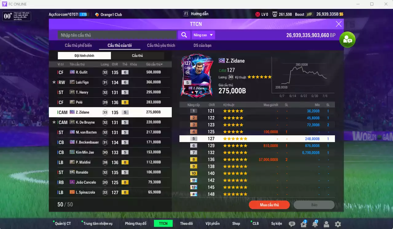 Ảnh Quốc Dân 3.259.950b có Gullit CH+6, Figo No.7+6, Henry WS, Pelé DC, Zidane CH, K. De Bruyne WS, Basten CH... Full miniface. HLV Xịn