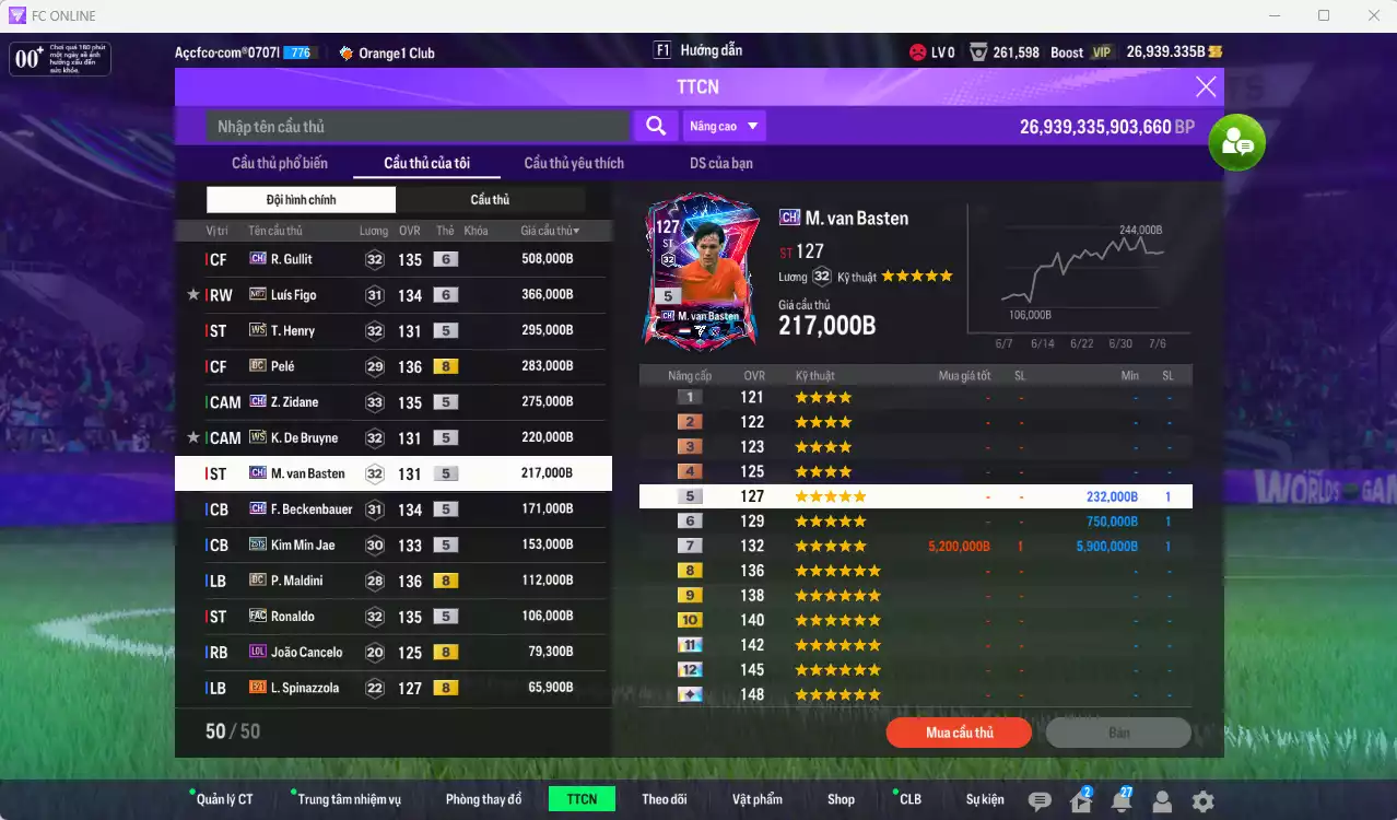 Ảnh Quốc Dân 3.259.950b có Gullit CH+6, Figo No.7+6, Henry WS, Pelé DC, Zidane CH, K. De Bruyne WS, Basten CH... Full miniface. HLV Xịn