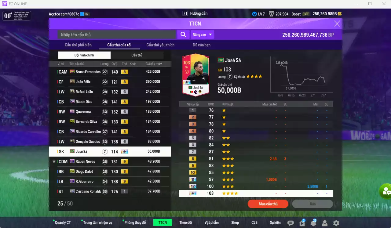 Ảnh Bồ Đào Nha 15.964.640b có Eusébio ITM, CR7 WS, Vitinha 26TY, Nuno Mendes 26TY, Cancelo EP, Figo CU, João Neves 25UCL... Còn nhiều CP GIẢM THUẾ. HLV Xịn, đã full đào tạo chiến thuật vs chỉ số cầu thủ