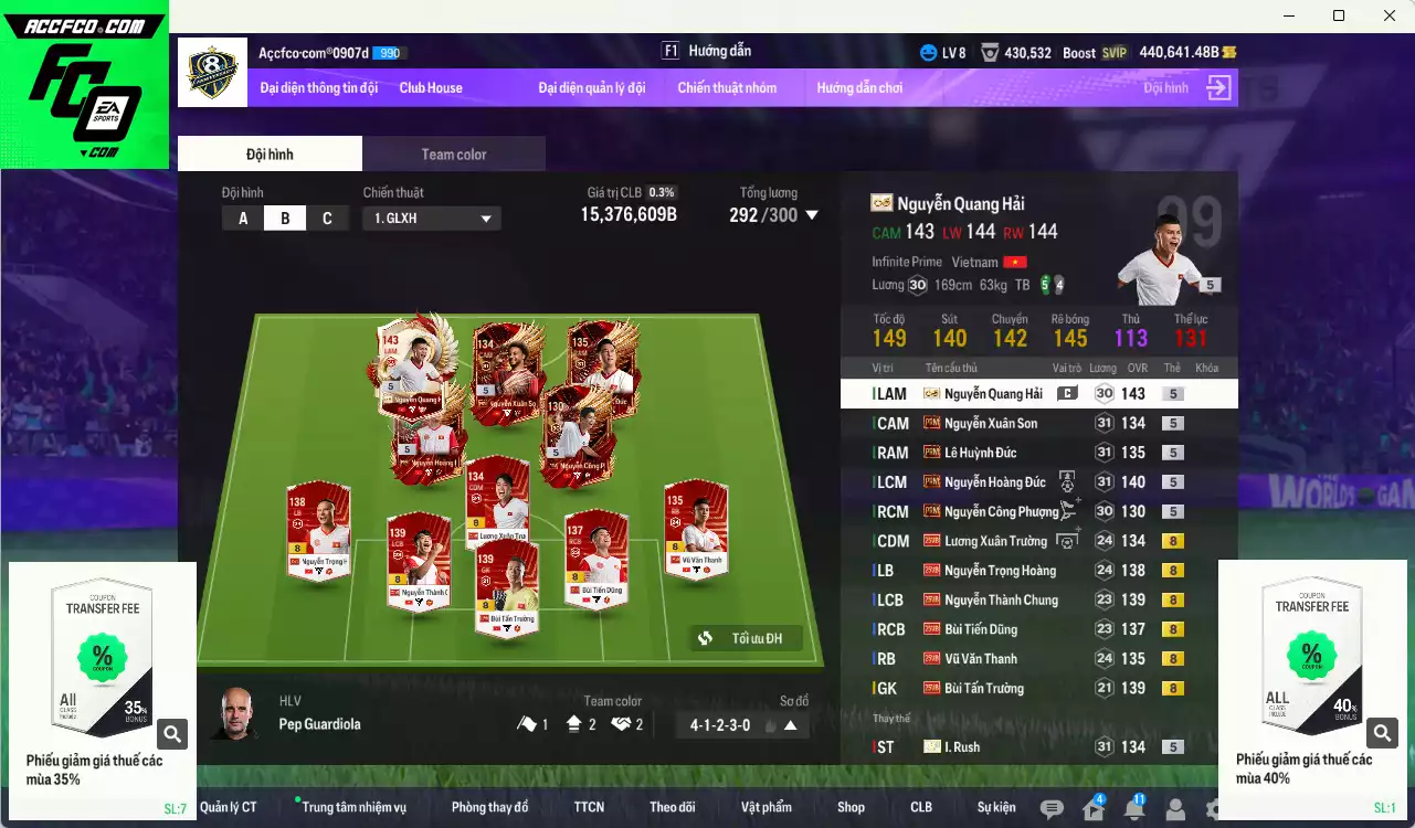 Ảnh Liverpool 15.376.600b (Team phụ VN PRM có Quang Hải IP+5) có Torres ITM, Rush ITM, Gerrard ITM, Dalglish ITM, Carragher ITM+6...  Full miniface, còn nhiều SVIP. HLV Siêu Xịn, đã đào tạo full chỉ số cầu thủ