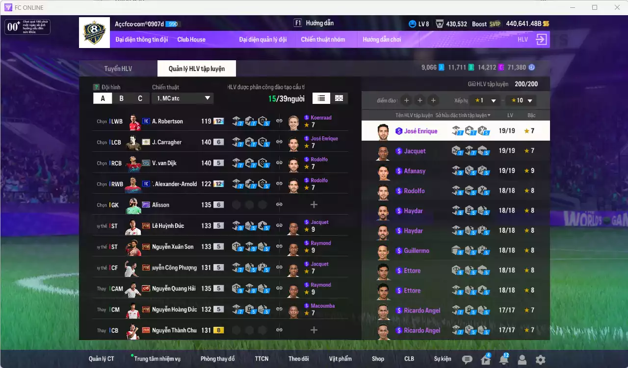 Ảnh Liverpool 15.376.600b (Team phụ VN PRM có Quang Hải IP+5) có Torres ITM, Rush ITM, Gerrard ITM, Dalglish ITM, Carragher ITM+6...  Full miniface, còn nhiều SVIP. HLV Siêu Xịn, đã đào tạo full chỉ số cầu thủ