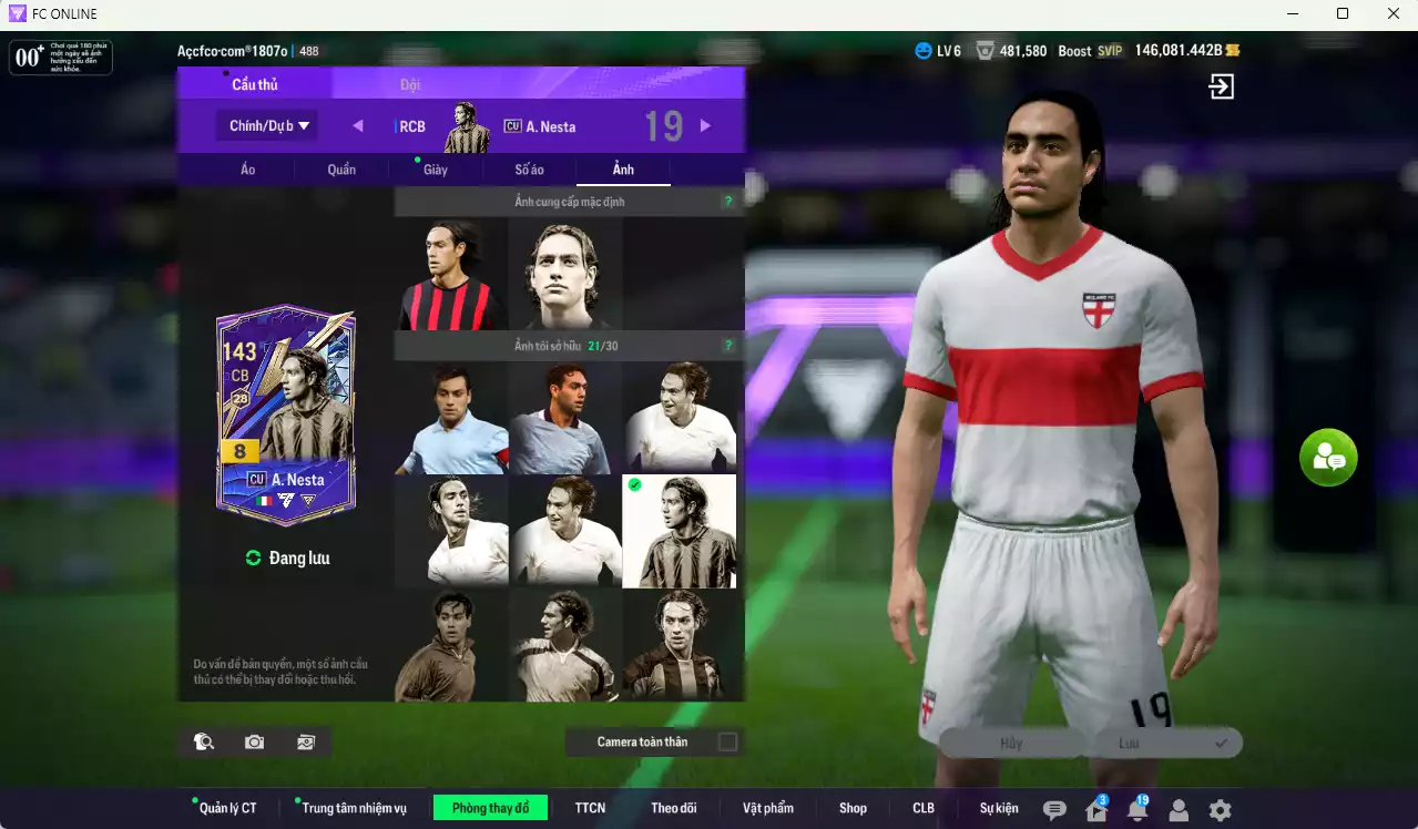 Ảnh AC Milan 39.534.800b có Torres ITM+6, Crespo ITM+6, Kaká CU, Pirlo DC+10, Ronaldinho JNM+9, Cafu ITM, Rijkaard CU, Maldini DC+9, Nesta CU, Futre JNM+10... Full miniface, còn CP GIẢM THUẾ. HLV Siêu Xịn, đã full đào tạo chiến thuật