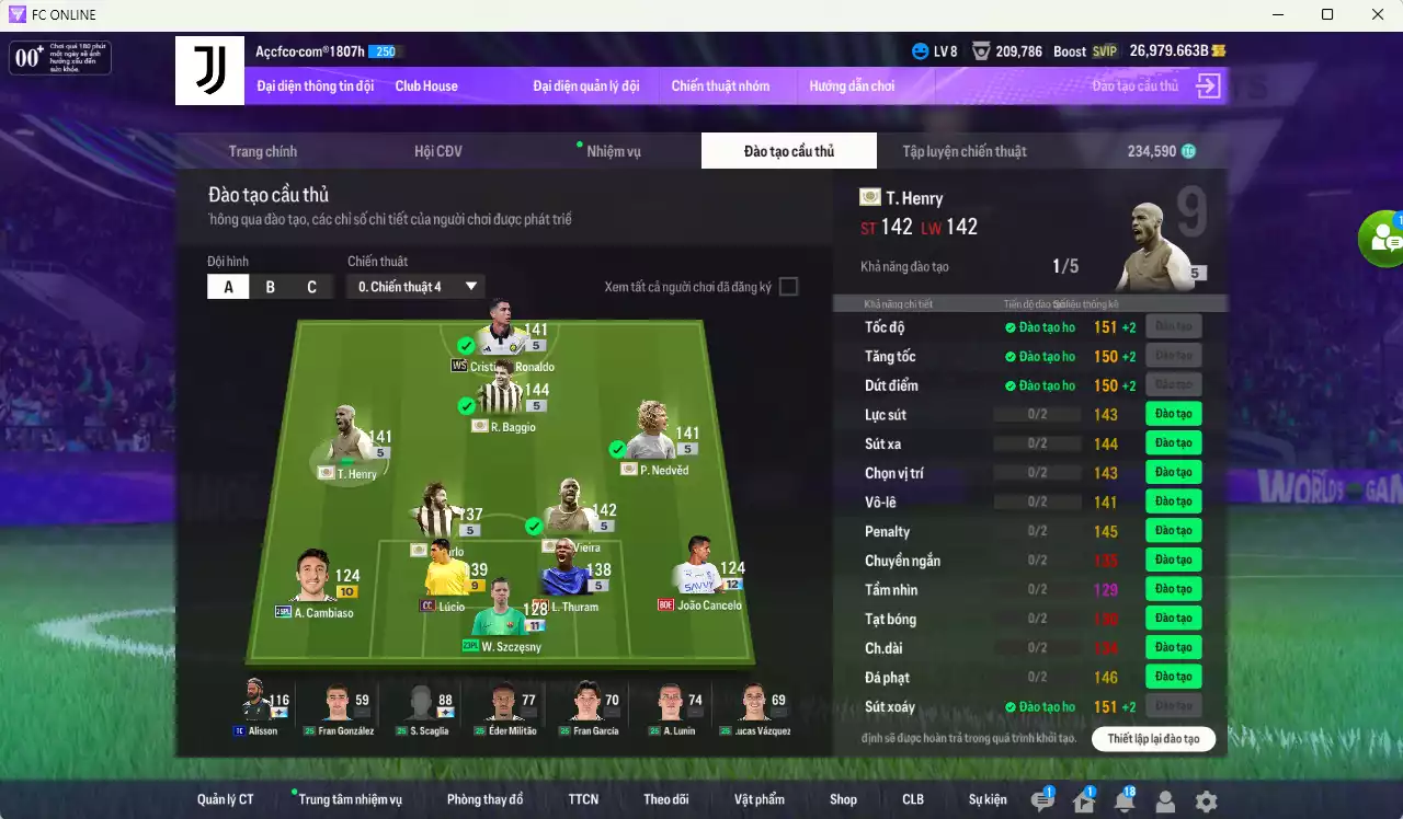 Ảnh Juventus 56.696.510b có Henry ITM, Baggio ITM, Nedved ITM, Vieira ITM, Pirlo ITM, CR7 WS... Còn nhiều CP GIẢM THUẾ. HLV Xịn, đã full đào tạo chiến thuật, dư 230k TC