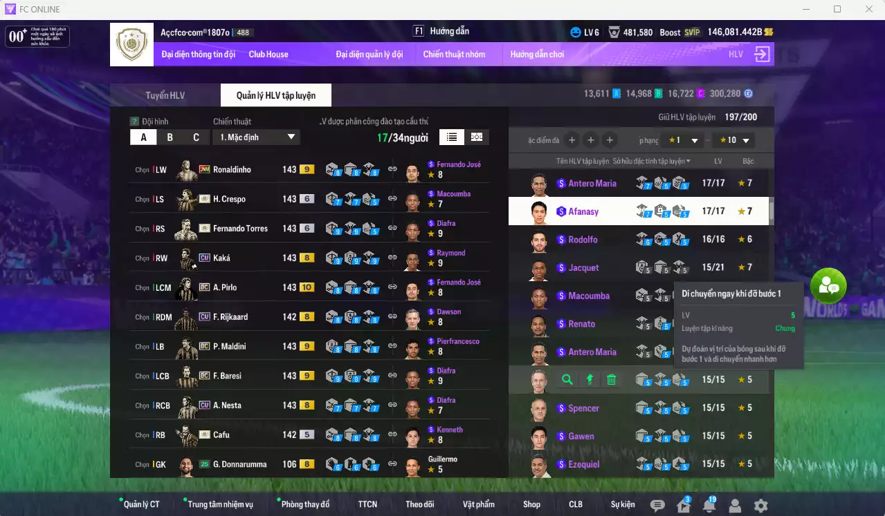 Ảnh AC Milan 39.534.800b có Torres ITM+6, Crespo ITM+6, Kaká CU, Pirlo DC+10, Ronaldinho JNM+9, Cafu ITM, Rijkaard CU, Maldini DC+9, Nesta CU, Futre JNM+10... Full miniface, còn CP GIẢM THUẾ. HLV Siêu Xịn, đã full đào tạo chiến thuật
