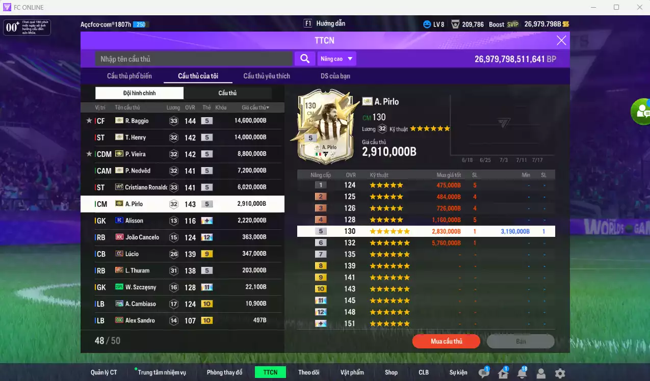 Ảnh Juventus 56.696.510b có Henry ITM, Baggio ITM, Nedved ITM, Vieira ITM, Pirlo ITM, CR7 WS... Còn nhiều CP GIẢM THUẾ. HLV Xịn, đã full đào tạo chiến thuật, dư 230k TC
