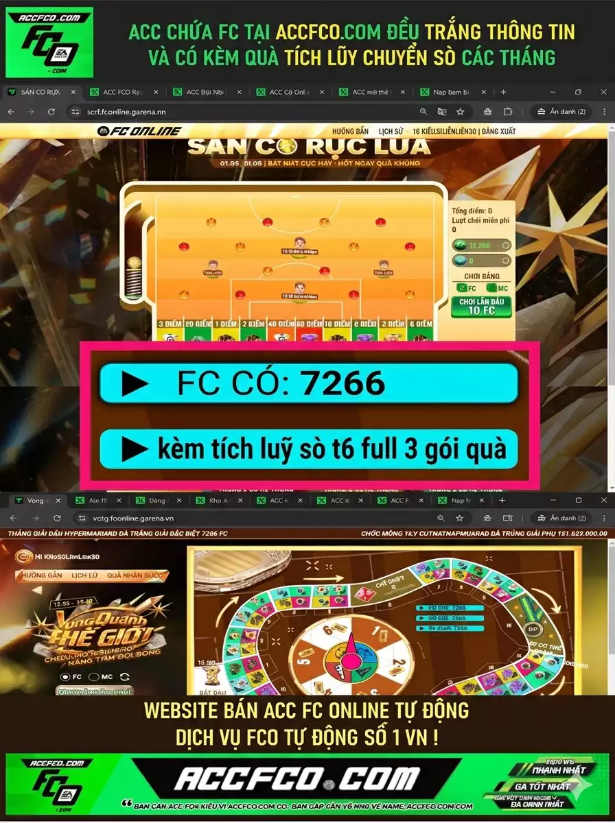 [CTV] ACC chứa 7266 FC trắng thông tin, Full quà Chuyển Sò Tháng 6 gồm 3 gói quà