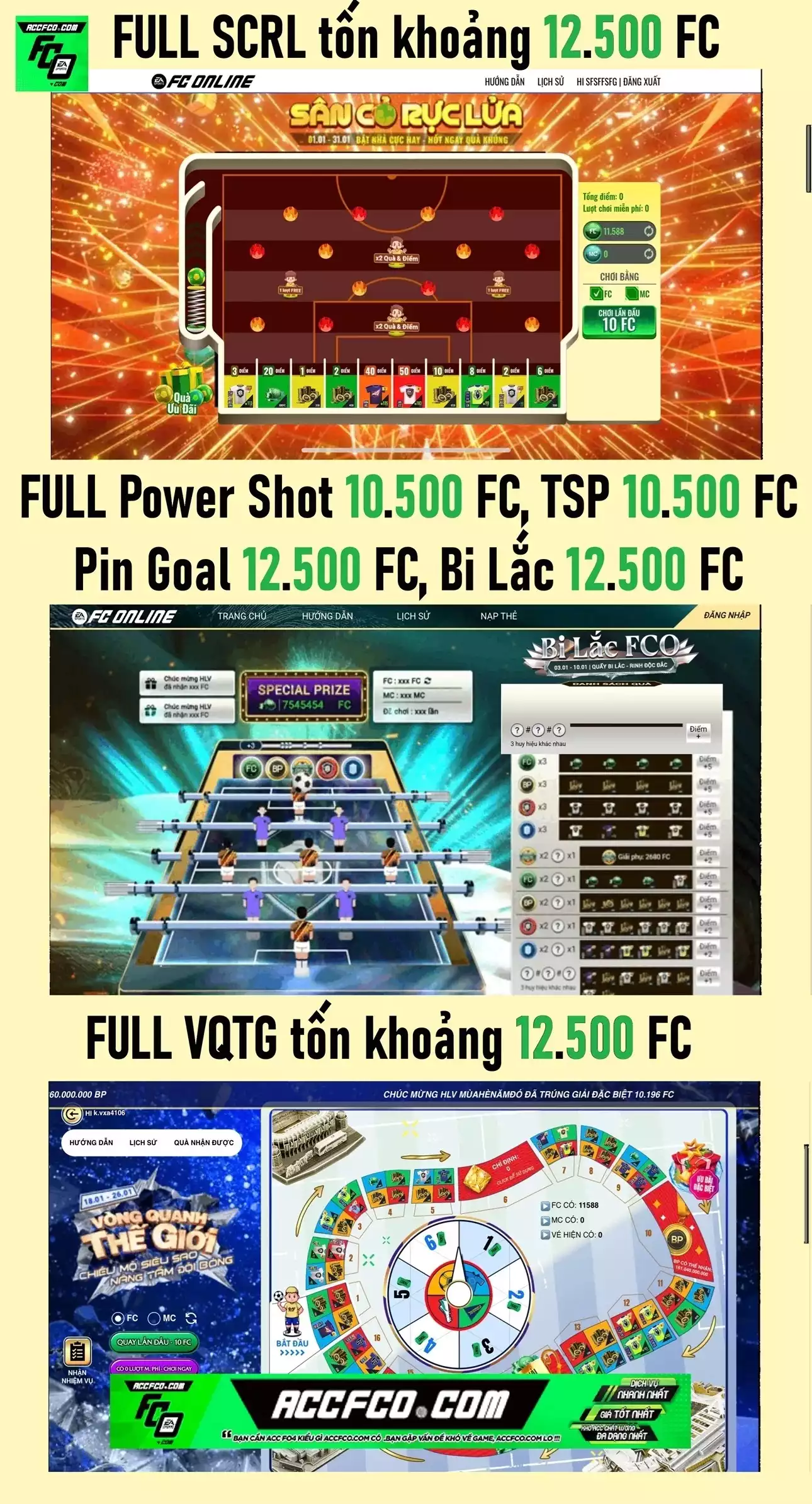 Ảnh [CTV] ACC chứa 7266 FC trắng thông tin, Full quà Chuyển Sò Tháng 6 gồm 3 gói quà