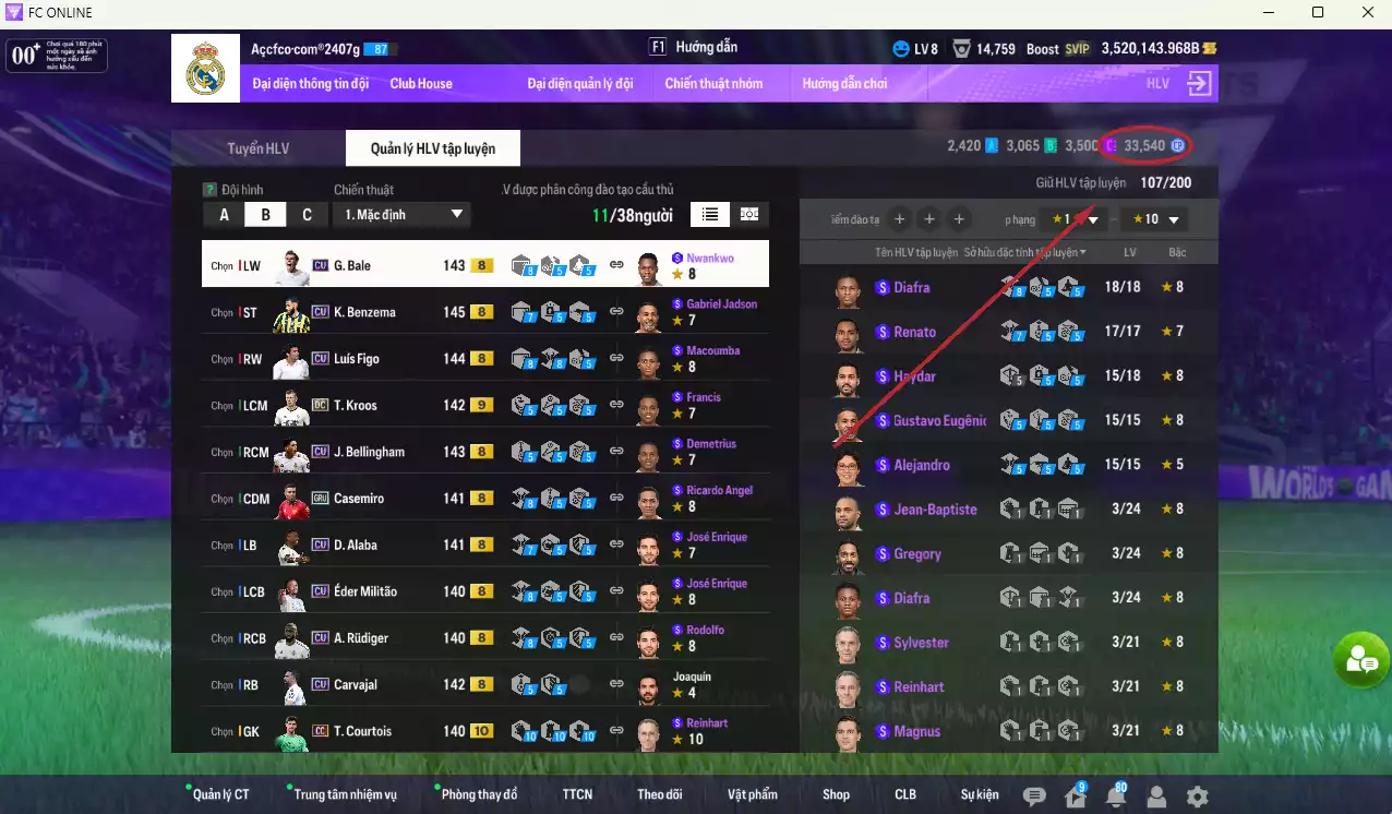 Ảnh Real Madrid 10.529.300b dư 3tr5b có Benzema CU, CR7 CC, Rudiger CU, Bale CU, Bellingham CU, Kroos DC+9, Militao CU, Figo CU, Casemiro GRU, Carvajal CU... Còn nhiều CP GIẢM THUẾ. HLV Xịn