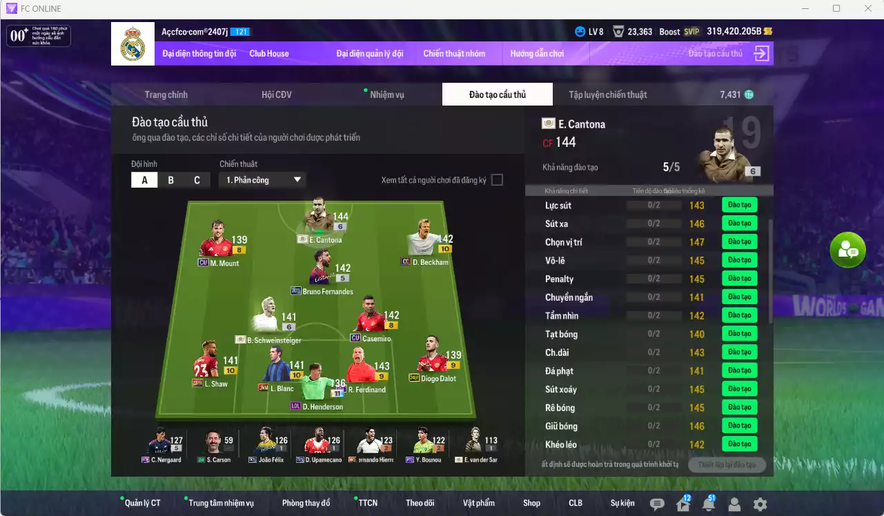 Ảnh Man Utd. 49.858.720b có Cantona ITM+6, Schweinsteiger ITM+6, Bruno 26TS, Beckham CC+10, Best JNM+9, Henderson LOL+11, Dalot 24EP+9, Ferdinand UT+9, Blanc JNM+10, Casemiro CU, Shaw 23HW+10... Còn CP GIẢM THUẾ