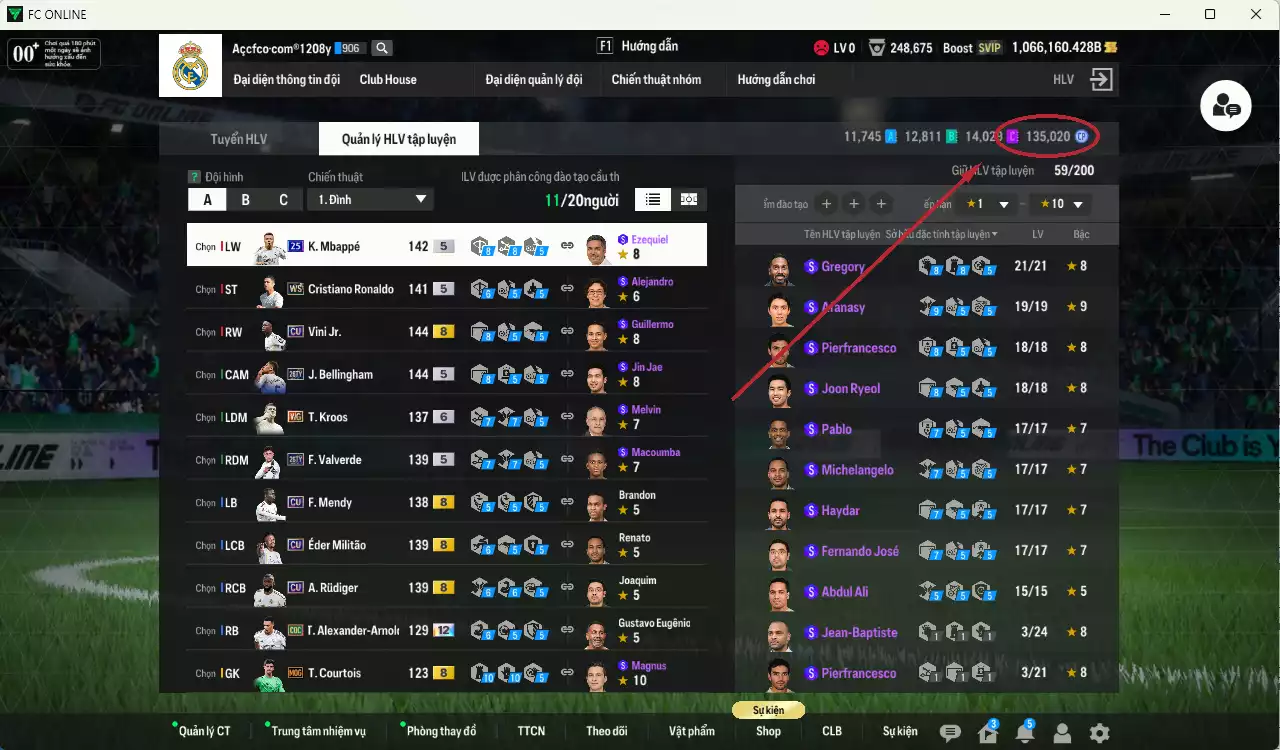 Ảnh Real Madrid 9.703.680b dư 1trb có Bellingham 26TY, CR7 WS, Kroos WG+6, Rudiger CU, Vini CU, Mbappé 25UCL... Full miniface, còn nhiều CP GIẢM THUẾ vs Coin TM. HLV Xịn, đã full đào tạo chiến thuật