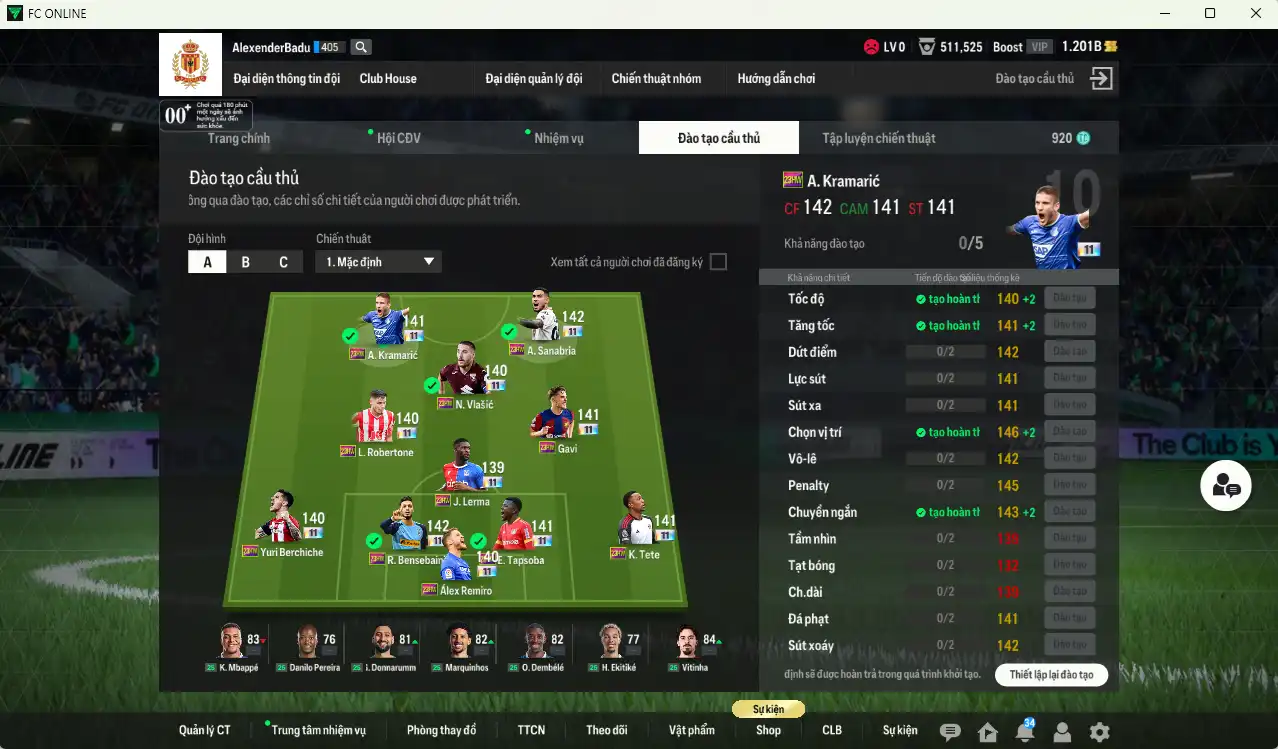 Ảnh Full mùa 23HW+11 (gắn được CSAV) 19.696b dư 1.2b có Sanabria, Bensebaini, Yuri Berchiche, Gavi, Tete, Kramaric, Vlasic.. 23HW+11, Full miniface. HLV Xịn