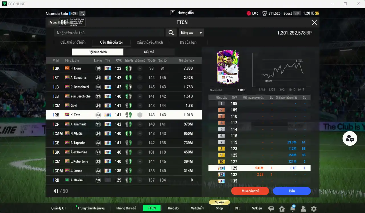 Ảnh Full mùa 23HW+11 (gắn được CSAV) 19.696b dư 1.2b có Sanabria, Bensebaini, Yuri Berchiche, Gavi, Tete, Kramaric, Vlasic.. 23HW+11, Full miniface. HLV Xịn