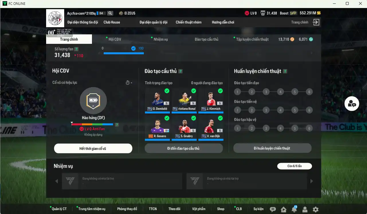 Ảnh Full mùa 26TS 8.359b có O. Dembélé, Kvaratskhelia, CR7, Kimmich, Szoboszlai, Gnabry, Van Dijk, Upamecano, Cherki, Enzo, CasemirO... 26TS+5  còn nhiều thẻ GIẢM THUẾ. HLV Xịn