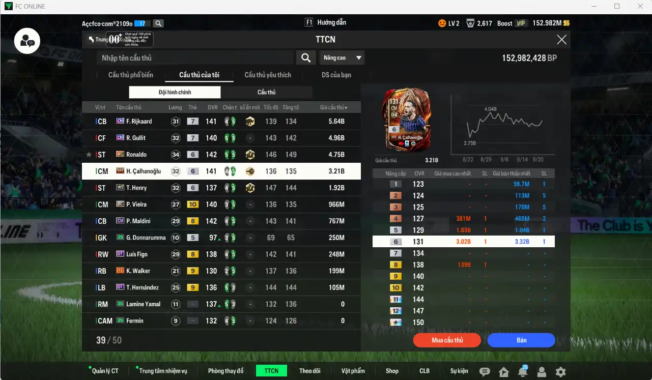 Ảnh AC Milan 23,015b có Rijkaard CH+7, Gullit CH+7, Ronaldo WG+6, Calhanoglu SPL+6, Henry WS+6, Vieira DC+10, Maldini CU... Full miniface, còn nhiều thẻ GIẢM THUẾ.