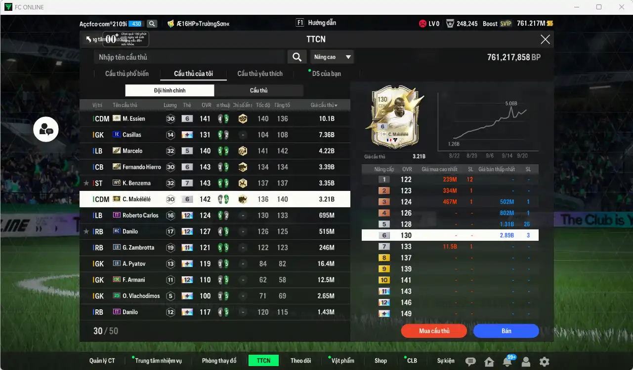 Ảnh Real Madrid 107.42b có Beckham ITM, Kaká ITM,  Bale ITM+6, Essien ITM+6, Marcelo ITM, Hierro ITM+6, Benzema WS+7, Makélélé ITM+6... Full miniface, còn thẻ  GIẢM THUẾ. HLV Xịn, gần full đào tạo chiến thuật vs chỉ số cầu thủ