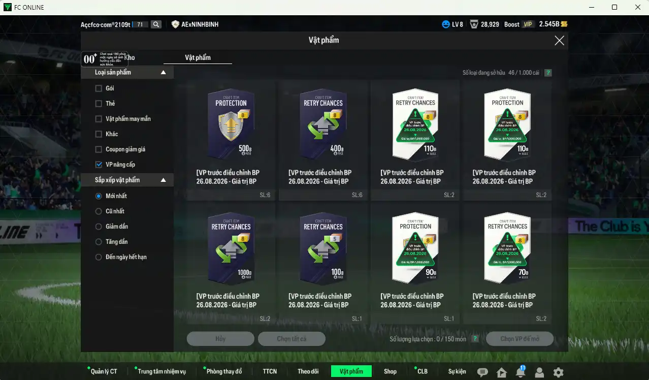 Ảnh Quang Hải IP, Hùng Dũng IP mix Full mùa CU+8 6.027b dư 2.5b có Benzema, Neymar, Beckham, Lewandowski, Ronaldinho, Maldini, Lúcio... CU+8. HLV Xịn