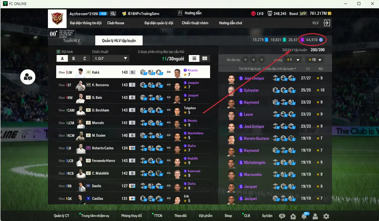 Ảnh Real Madrid 107.42b có Beckham ITM, Kaká ITM,  Bale ITM+6, Essien ITM+6, Marcelo ITM, Hierro ITM+6, Benzema WS+7, Makélélé ITM+6... Full miniface, còn thẻ  GIẢM THUẾ. HLV Xịn, gần full đào tạo chiến thuật vs chỉ số cầu thủ