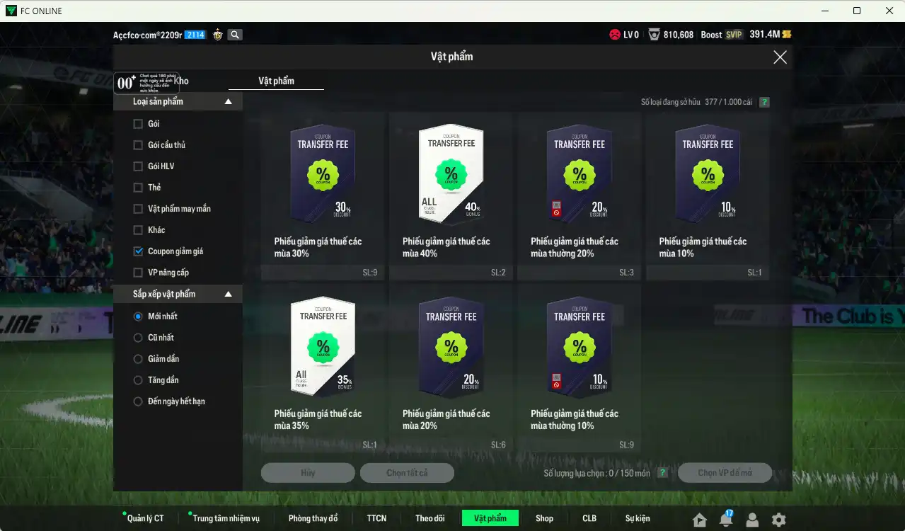 Ảnh [Tặng 350FC] Quốc Dân 20.984b có Gullit RTN+11, Ronaldo WG+6, Matthaus DC+9, Beckenbauer FAC+6, Pelé DC+9, Walker 24EP+9... Full minice, còn nhiều Coin ITM. HLV Siêu Xịn, đã full đào tạo chiến thuật lẫn chỉ số ct