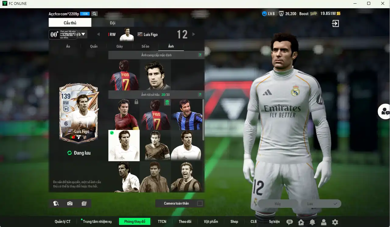 Ảnh Real Madrid 23.329b có Bellingham 26TY, CR7 WS, Valverde 26TS, Kaká CU, Rudiger FAC+7, Casemiro SPT, Vini 26TY... Full miniface. HLV Xịn