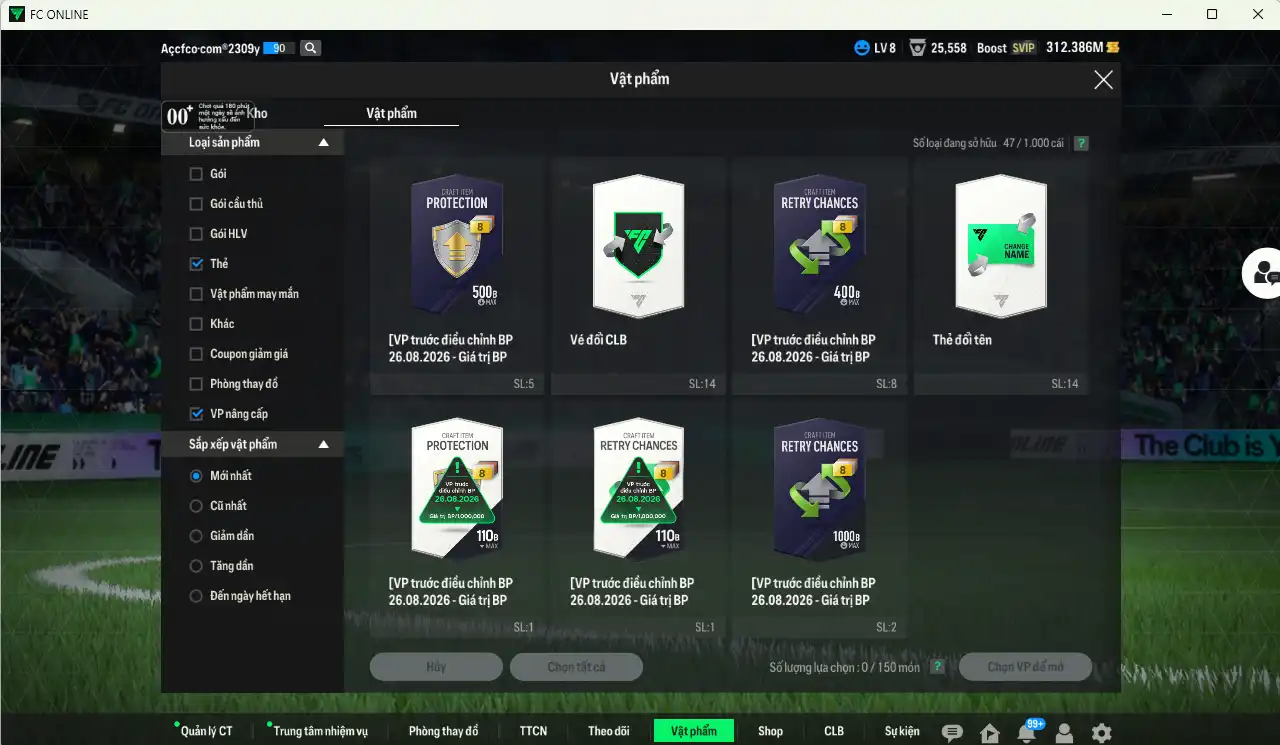Ảnh Juventus 14.130b có Rush ITM, Thuram WG+6, VDS CAP+11, Sandro MC+11, Yildiz 26TS, Rodério RTN+11, Marchisio RTN+11…  Có thẻ đổi tên, thẻ GIẢM THUẾ. Sẵn nhiều CP vs HLV