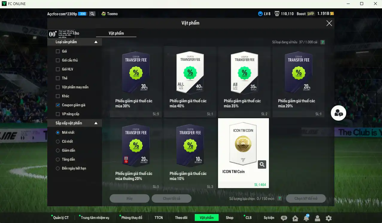 Ảnh Liverpool 36.039b dư 1.1b có Rush ITM+6, Gerrard ITM, Dalglish ITM, Suárez GRY, Isak 24EP+9, Van Dijk 26TS+6, Cole UT+10… Còn nhiều Coin ITM. HLV Xịn