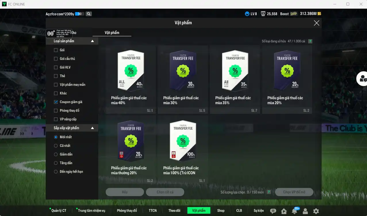 Ảnh Juventus 14.130b có Rush ITM, Thuram WG+6, VDS CAP+11, Sandro MC+11, Yildiz 26TS, Rodério RTN+11, Marchisio RTN+11…  Có thẻ đổi tên, thẻ GIẢM THUẾ. Sẵn nhiều CP vs HLV