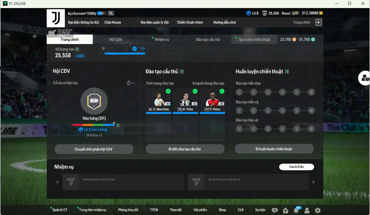 Ảnh Juventus 14.130b có Rush ITM, Thuram WG+6, VDS CAP+11, Sandro MC+11, Yildiz 26TS, Rodério RTN+11, Marchisio RTN+11…  Có thẻ đổi tên, thẻ GIẢM THUẾ. Sẵn nhiều CP vs HLV