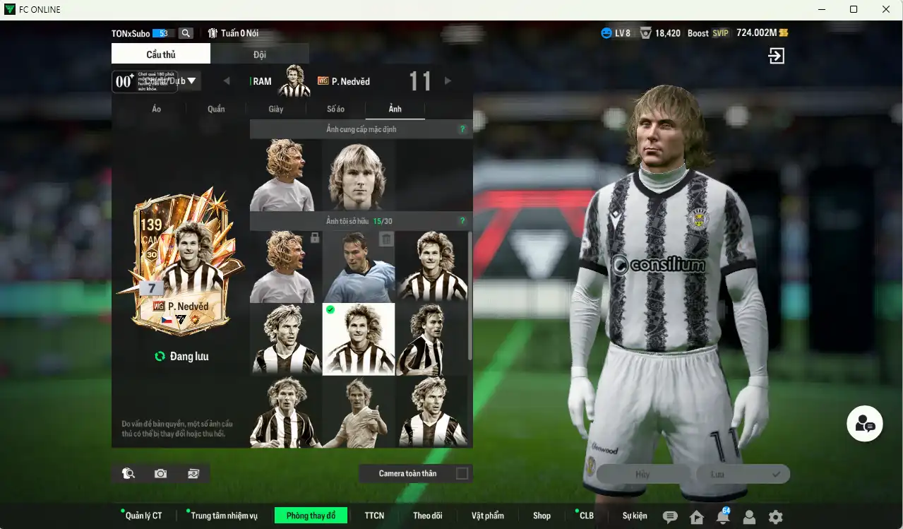 Ảnh Juventus 30.326b có CR7 CH+7, Kim Min Jae WS+7, Schweinsteiger ITM, Yildiz 26TS+6, Baggio WG+6, Nedved WG+7, Beckenbauer CH+6… Còn thẻ GIẢM THUẾ, Full miniface