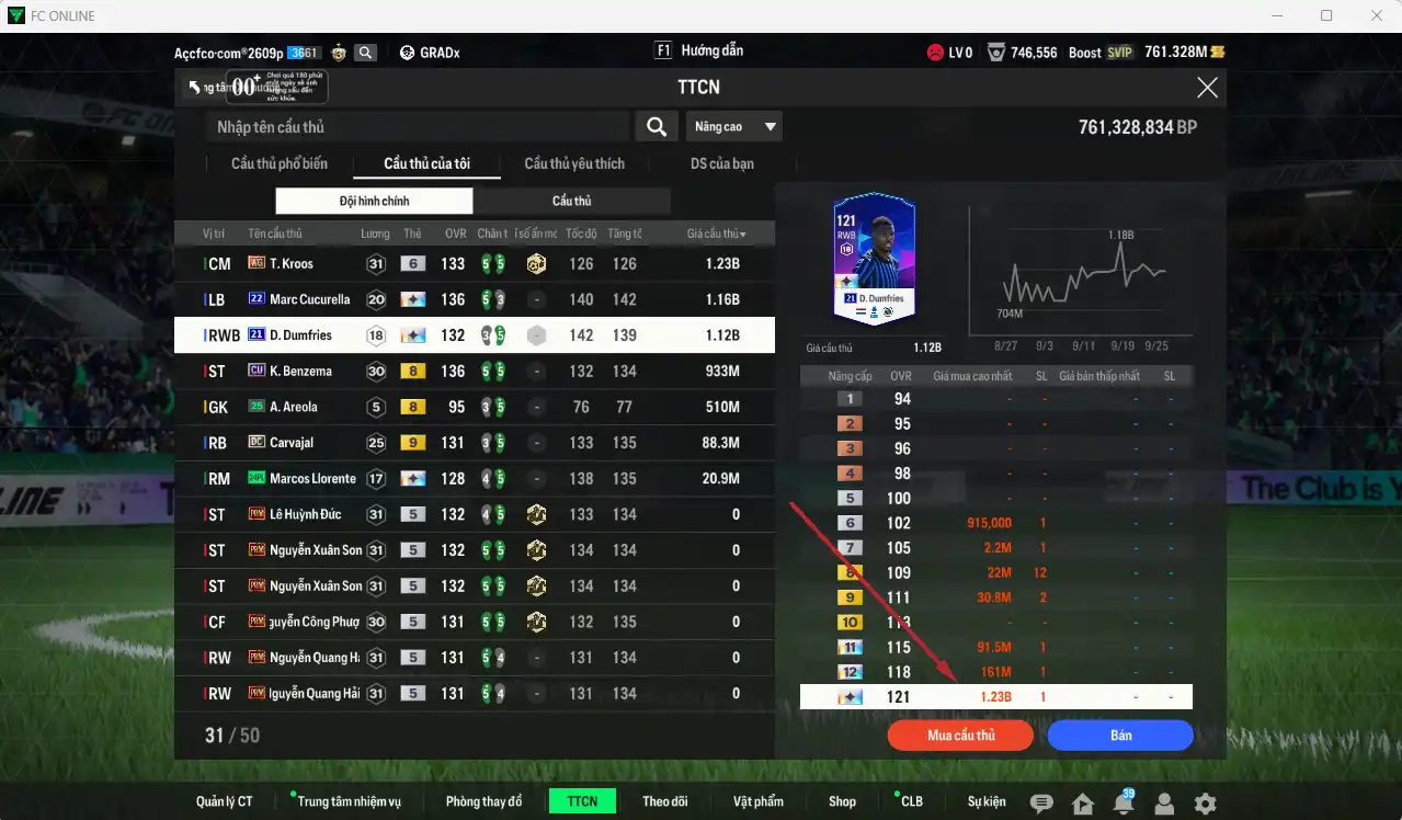 Ảnh Real Madrid 131.712b có Beckham ITM, Figo ITM, Kaká ITM, Rudiger FAC, Militao FAC, Bellingham 26TY, Cucurella 22UCL+13, Dumfries 21UCL+11, Theo LOL+11…  Full miniface, còn rất nhiều thẻ GIẢM THUẾ. HLV Siêu Xịn, dư nhiều CP, đã full đào tạo chiến thuật lẫn chỉ số ct