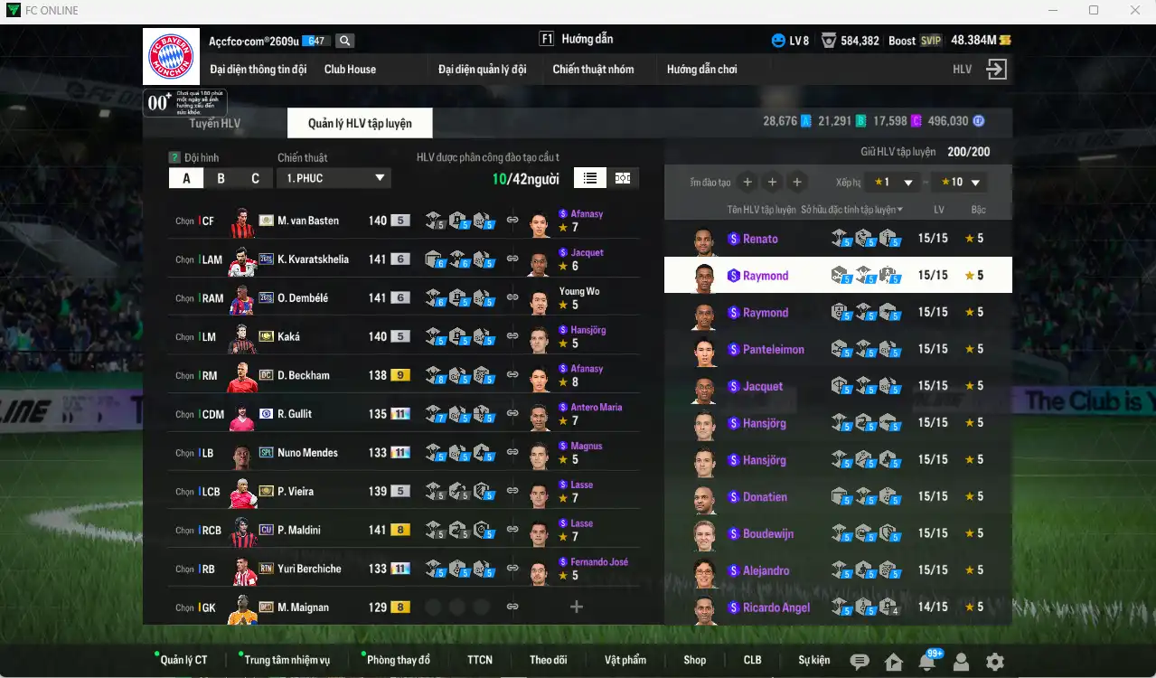 Ảnh AC Milan mix Quốc dân 90.644b có Van Basten ITM, Kaká ITM, Vieira ITM, Dembélé 26TS+6, Kvaratskhelia 26TS+6, Gullit CFA+11, Hùng Dũng IP… Full miniface, còn nhiều thẻ GIẢM THUẾ. HLV Xịn, đã full đào tạo chiến thuật, dư rất nhiều CP vs TC