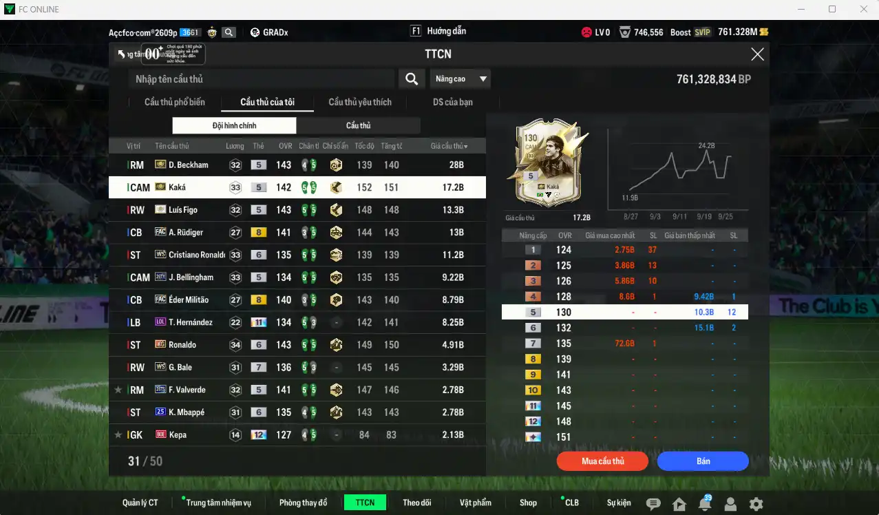 Ảnh Real Madrid 131.712b có Beckham ITM, Figo ITM, Kaká ITM, Rudiger FAC, Militao FAC, Bellingham 26TY, Cucurella 22UCL+13, Dumfries 21UCL+11, Theo LOL+11…  Full miniface, còn rất nhiều thẻ GIẢM THUẾ. HLV Siêu Xịn, dư nhiều CP, đã full đào tạo chiến thuật lẫn chỉ số ct