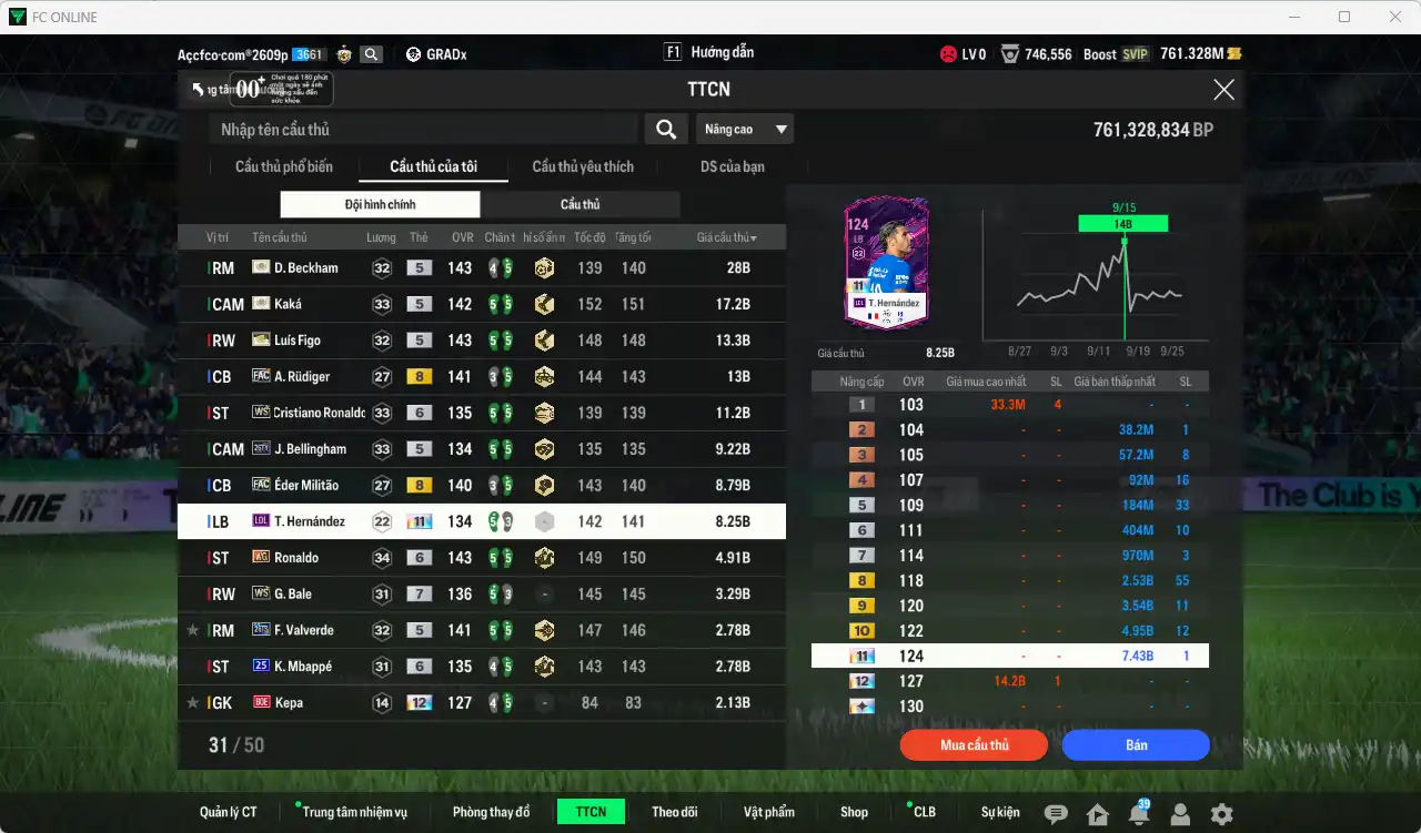 Ảnh Real Madrid 131.712b có Beckham ITM, Figo ITM, Kaká ITM, Rudiger FAC, Militao FAC, Bellingham 26TY, Cucurella 22UCL+13, Dumfries 21UCL+11, Theo LOL+11…  Full miniface, còn rất nhiều thẻ GIẢM THUẾ. HLV Siêu Xịn, dư nhiều CP, đã full đào tạo chiến thuật lẫn chỉ số ct