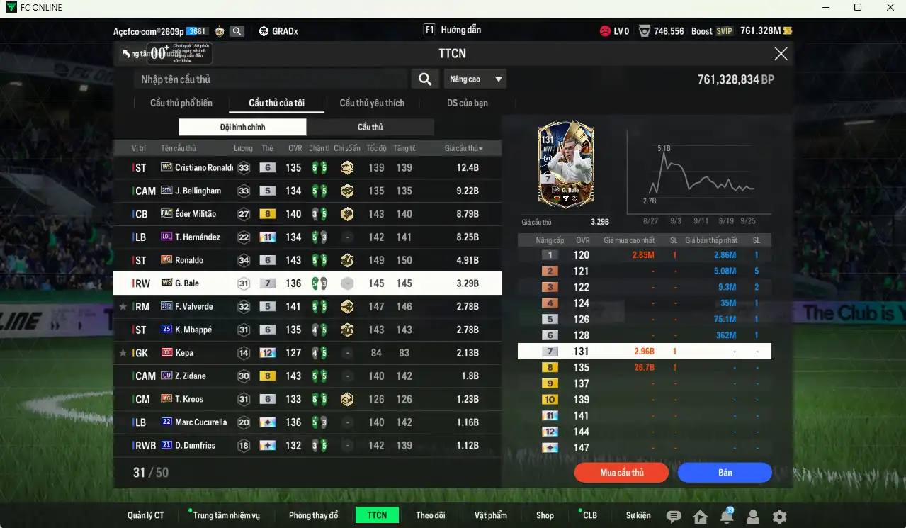 Ảnh Real Madrid 131.712b có Beckham ITM, Figo ITM, Kaká ITM, Rudiger FAC, Militao FAC, Bellingham 26TY, Cucurella 22UCL+13, Dumfries 21UCL+11, Theo LOL+11…  Full miniface, còn rất nhiều thẻ GIẢM THUẾ. HLV Siêu Xịn, dư nhiều CP, đã full đào tạo chiến thuật lẫn chỉ số ct