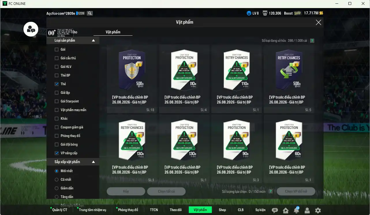 Ảnh Team ITM+7 (2 CSV) 67.418b có Sócrates ITM+7, Riquelme ITM+7, Bierhoff ITM+7, Okocha ITM+7, Touré ITM+6, Puyol ITM+5, Zambrotta ITM+5, Hùng Dũng IP… Full miniface, còn rất nhiều thẻ GIẢM THUẾ vs SVIP, HLV Xịn, đã full đào tạo, dư nhiều CP và TC