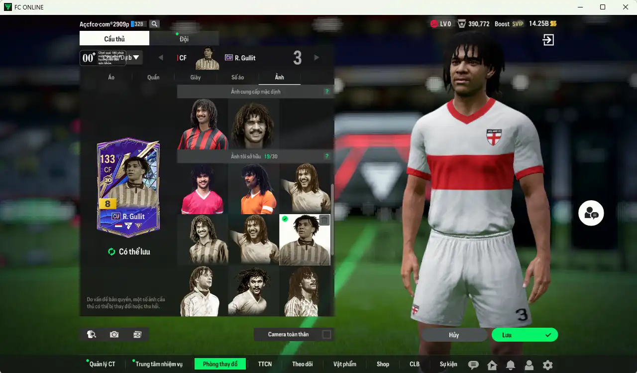 Ảnh Full mùa ITM+5 201.515b dư 14.2b có Sheva, Maldini, Kaká, Eto, Baggio, Torres, Ronaldinho, Vieira, Nesta, Desailly, Essien, Zola… ITM+5  vs Hùng Dũng, Quang Hải IP. Còn rất nhiều thẻ GIẢM THUẾ. HLV Siêu Xịn, đã full đào tạo chiến thuật lẫn chỉ số ct, dư nhiều CP