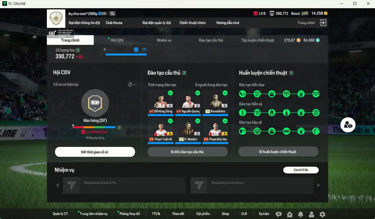 Ảnh Full mùa ITM+5 201.515b dư 14.2b có Sheva, Maldini, Kaká, Eto, Baggio, Torres, Ronaldinho, Vieira, Nesta, Desailly, Essien, Zola… ITM+5  vs Hùng Dũng, Quang Hải IP. Còn rất nhiều thẻ GIẢM THUẾ. HLV Siêu Xịn, đã full đào tạo chiến thuật lẫn chỉ số ct, dư nhiều CP