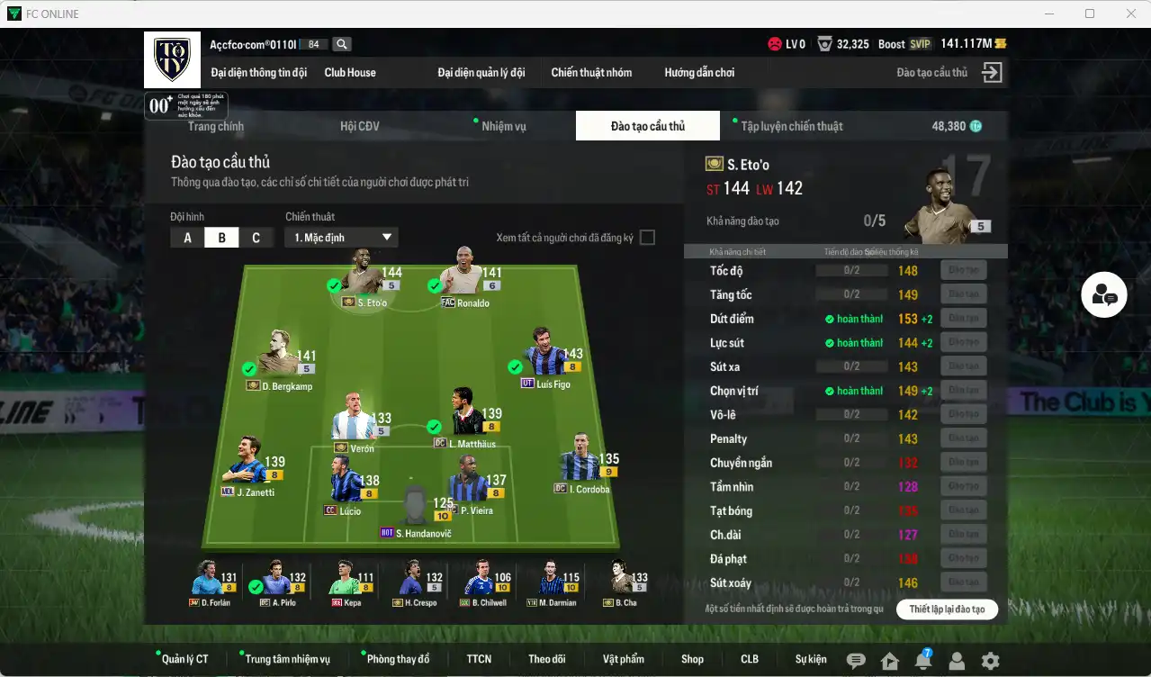 Ảnh Inter Milan 28.296b có Eto ITM, Bergkamp ITM, Crespo ITM, B. Cha ITM, Verón ITM, Ronaldo FAC+6… Còn thẻ GIẢM THUẾ. HLV Xịn, còn TC đủ đào tạo full chỉ số ct