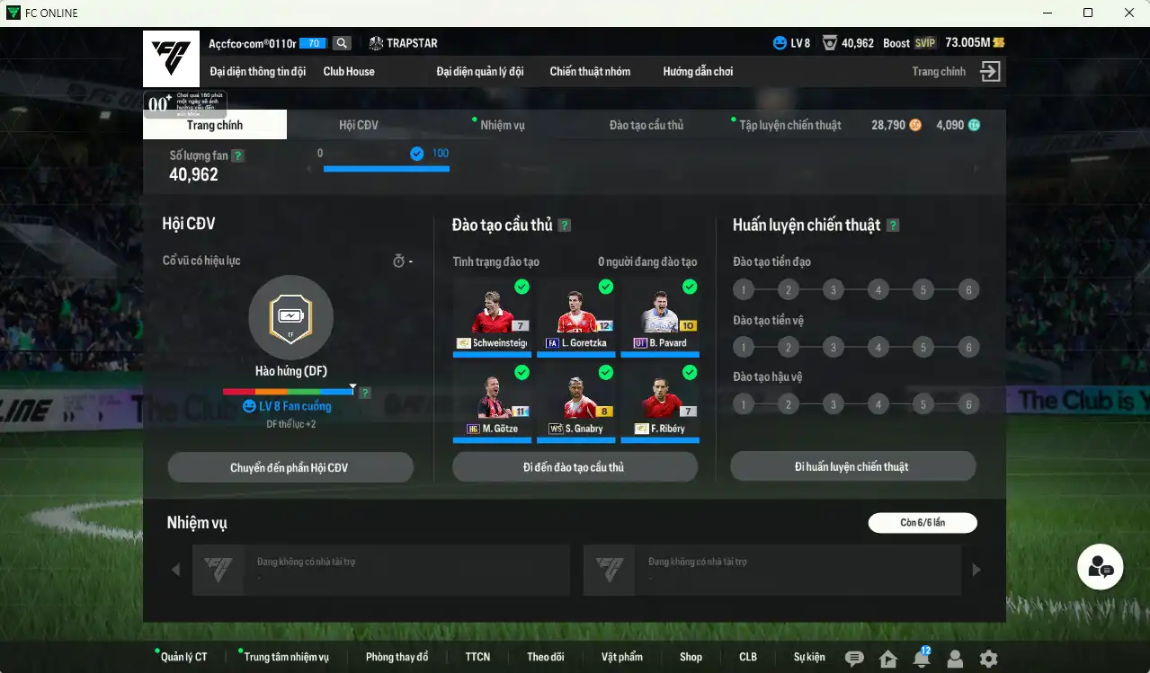 Ảnh Bayern Munich 153.050b có Ribéry ITM+7, Schweinsteiger ITM+7, Gnabry WS+8, Mandzukic SPT+8 (hiếm) , Goretzka FA+11, Kim Min Jae UT+10… HLV Xịn, đã đào tạo full chỉ số nhiều ct