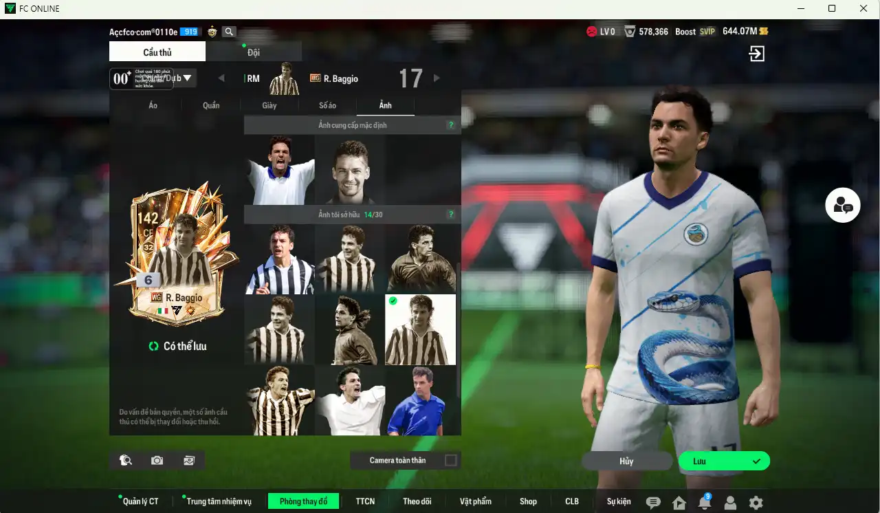 Ảnh Inter Milan 31.275b có Bergkamp ITM+6, Ronaldo WG+6, Dumfries 26TY+6, Calhanoglu SPT+6, Baggio WG+6, Zielinski 26GS+6, Vieira SPL+5… Full miniface, còn nhiều thẻ GIẢM THUẾ. HLV Xịn, đã full đào tạo chiến thuật vs chỉ số cầu thủ, còn nhiều CP