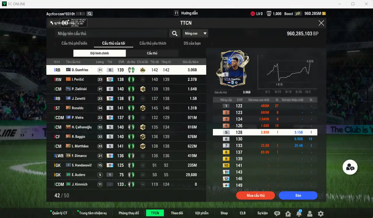 Ảnh Inter Milan 13.619b có Dumfries 26TY, Perisic E21+12, Zielinski 26TS+6, Zanetti CAP+11, Ronaldo WG, Vieira CAP+11, Calhanoglu SPT, Baggio WG, Matthaus WG… Full miniface