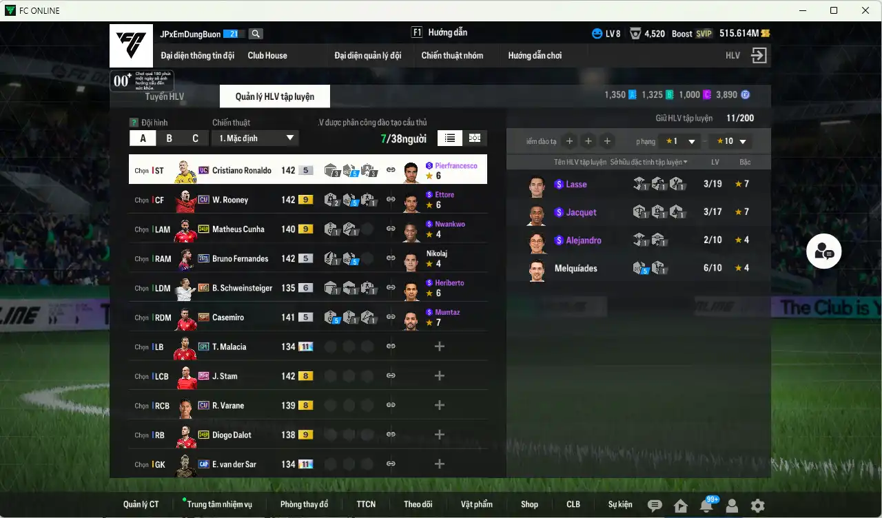 Ảnh Man Utd. 20.112b có CR7 UC, Bruno 26TS, Rooney CU+9, Stam 25HR, VDS CAP+11, Casemiro SPT, Varane CU…