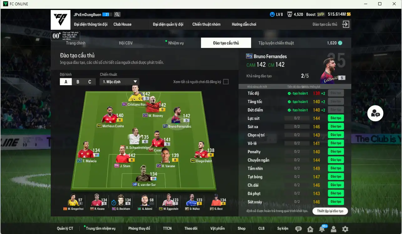 Ảnh Man Utd. 20.112b có CR7 UC, Bruno 26TS, Rooney CU+9, Stam 25HR, VDS CAP+11, Casemiro SPT, Varane CU…