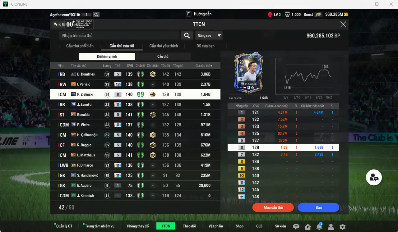 Ảnh Inter Milan 13.619b có Dumfries 26TY, Perisic E21+12, Zielinski 26TS+6, Zanetti CAP+11, Ronaldo WG, Vieira CAP+11, Calhanoglu SPT, Baggio WG, Matthaus WG… Full miniface