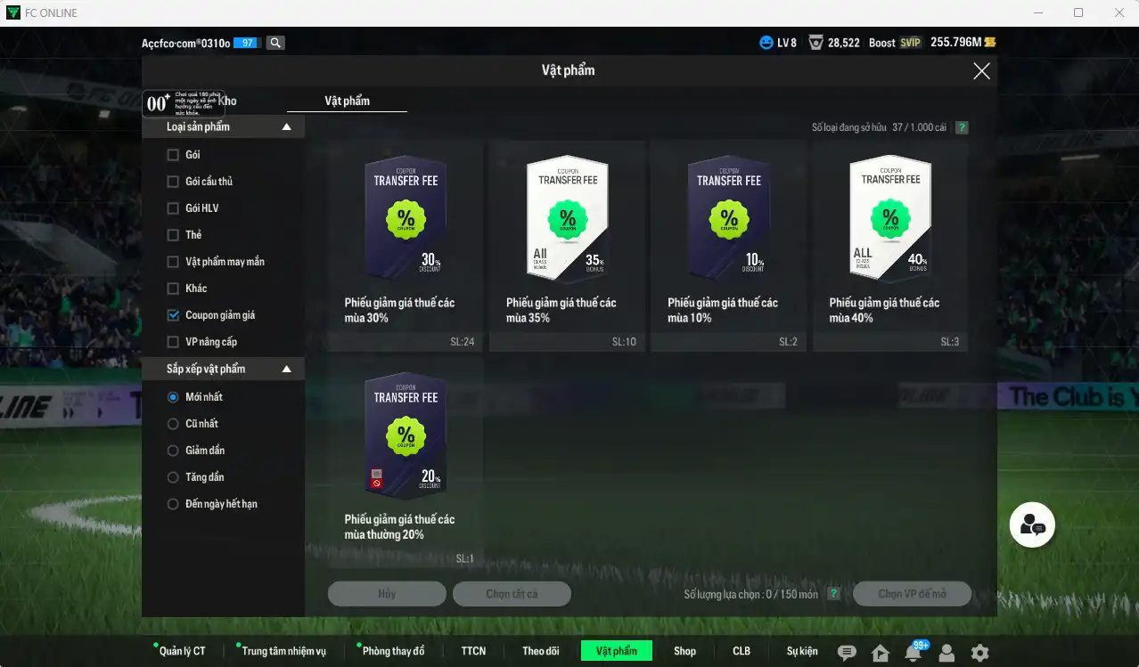 Ảnh Real Madrid 12.462b có Ronaldo WG+6, Vini SPT+6, Figo SPT, Kaká GRU+9, Rudiger CU… Còn thẻ GIẢM THUẾ. HLV Xịn