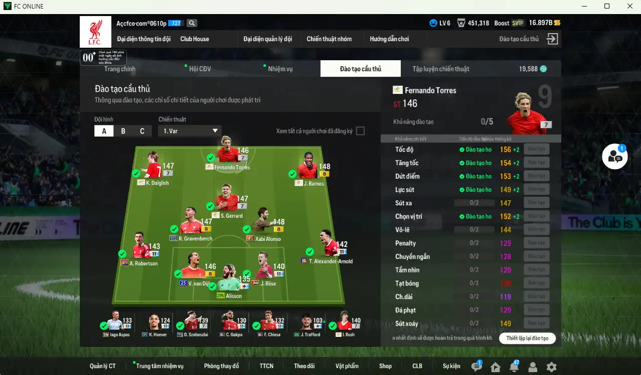 Ảnh Liverpool mid-end 404.650b dư 16b có Barnes ITM+8, Torres ITM+7, Gerrard ITM+7, Rush ITM+7, Dalglish ITM+7, Gravenberch 25TS+8, Szoboszlai 26TS+7, Alonso WG+8, Van Dijk 25UCL+8… Full miniface, còn nhiều thẻ GIẢM THUẾ. HLV Siêu Xịn, đã full đào tạo chiến thuật lẫn chỉ số cầu thủ, dư nhiều CP (VIP KC Tháng 10)