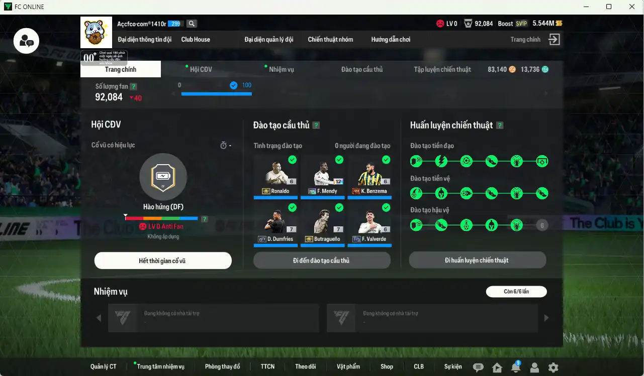 Ảnh Real Madrid 468.949b có Ronaldo ITM+6, Benzema PRM+6, Dumfries 26TY+7, Butragueno ITM+7, Vini SPT+7, Beckham SPT+7, Valverde 26TS+6…  Còn nhiều thẻ GIẢM THUẾ và coin ITM. HLV Xịn, đã full đào tạo chiến thuật vs chỉ số ct