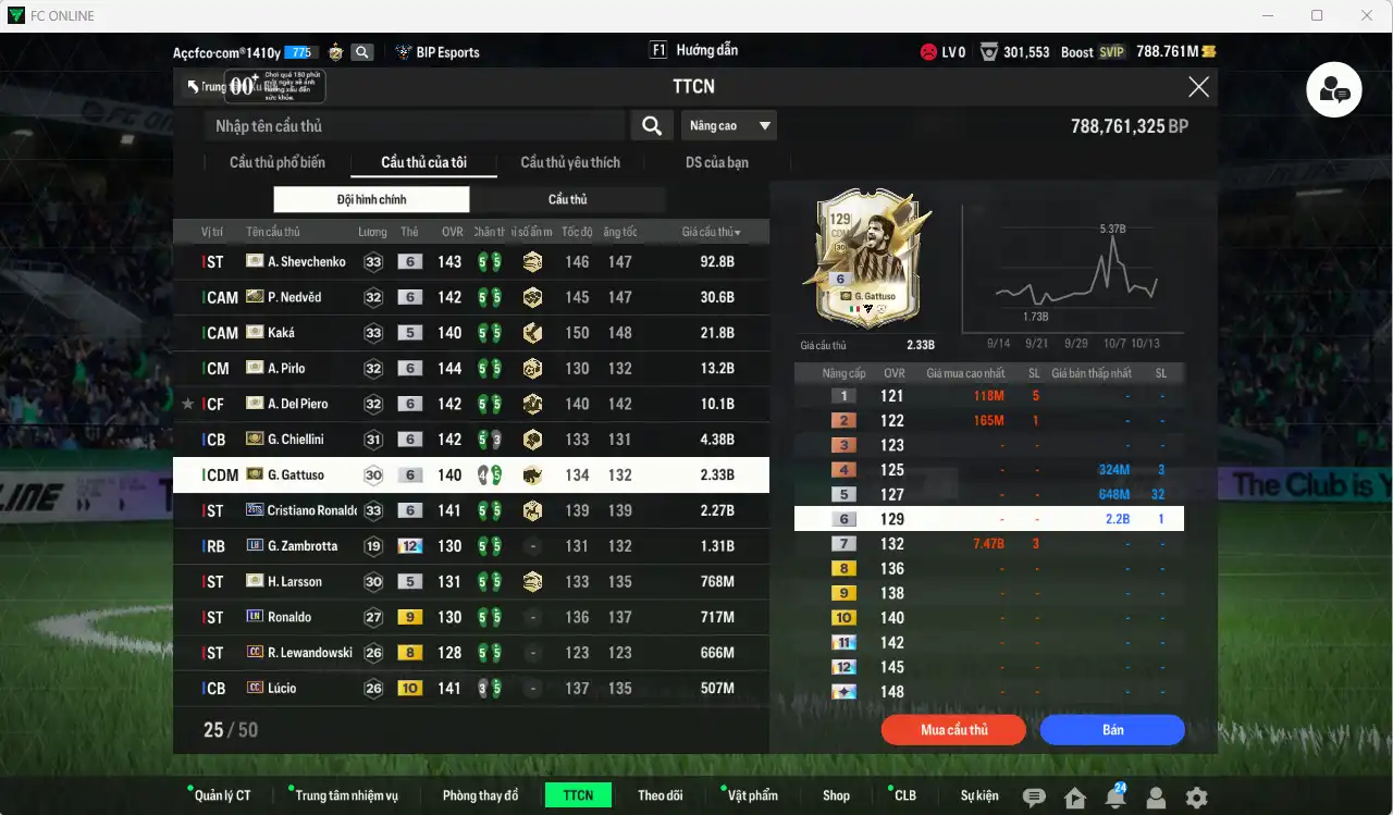Ảnh Juventus mix AC Milan 182.778b có Sheva ITM+6, Kaká ITM, Nedved ITM+6, Del Piero ITM+6, Pirlo ITM+6, Chiellini ITM+6, Gattuso ITM+6, CR7 26TS+6… Full miniface, còn nhiều thẻ GIẢM THUẾ. HLV Xịn, dư nhiều CP, đã đào tạo full chỉ số nhiều ct